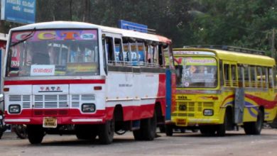 Photo of സംസ്ഥാനത്ത് തിങ്കളാഴ്ച മുതല്‍ സ്വകാര്യ ബസ്സുകള്‍ ഓടില്ല